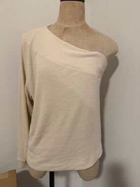 Enza Costa One Shoulder Knit Top Size Large